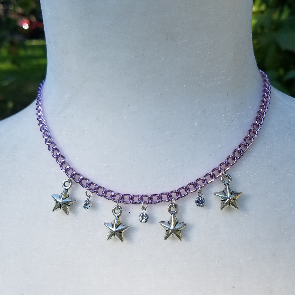 Hand made star necklace & earrings